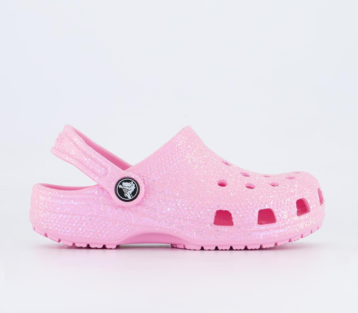 Girls hot sale pink crocs