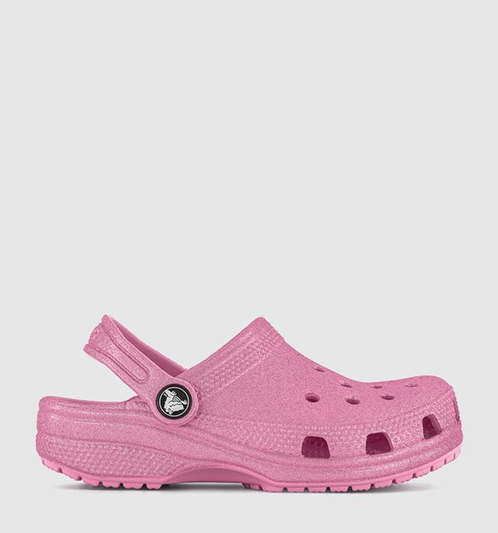 Crocs Classic Clogs Kids Pink Tweed Glitter