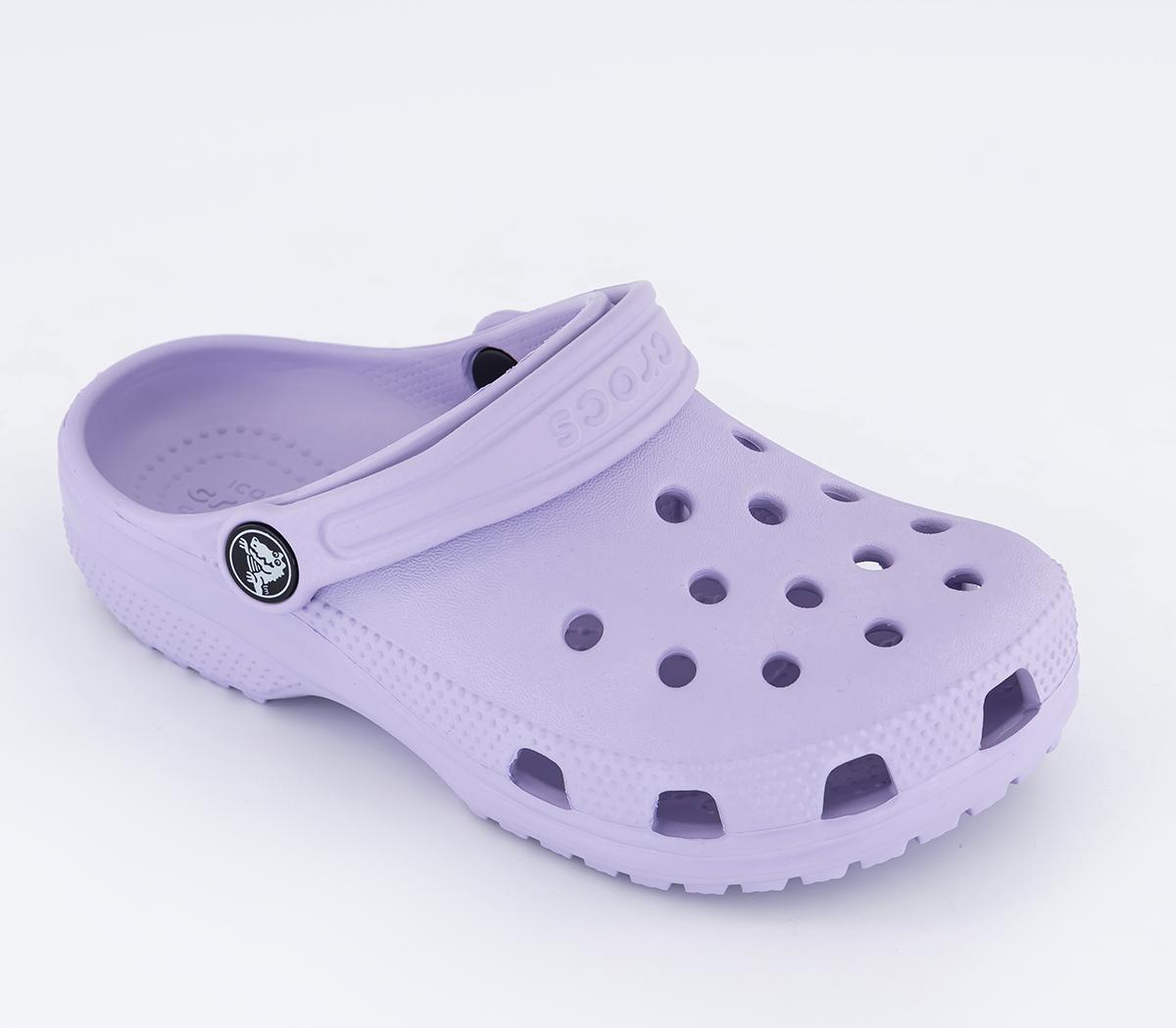 Crocs Classic Kids Clogs Lavender - Youth Trainers & Shoes