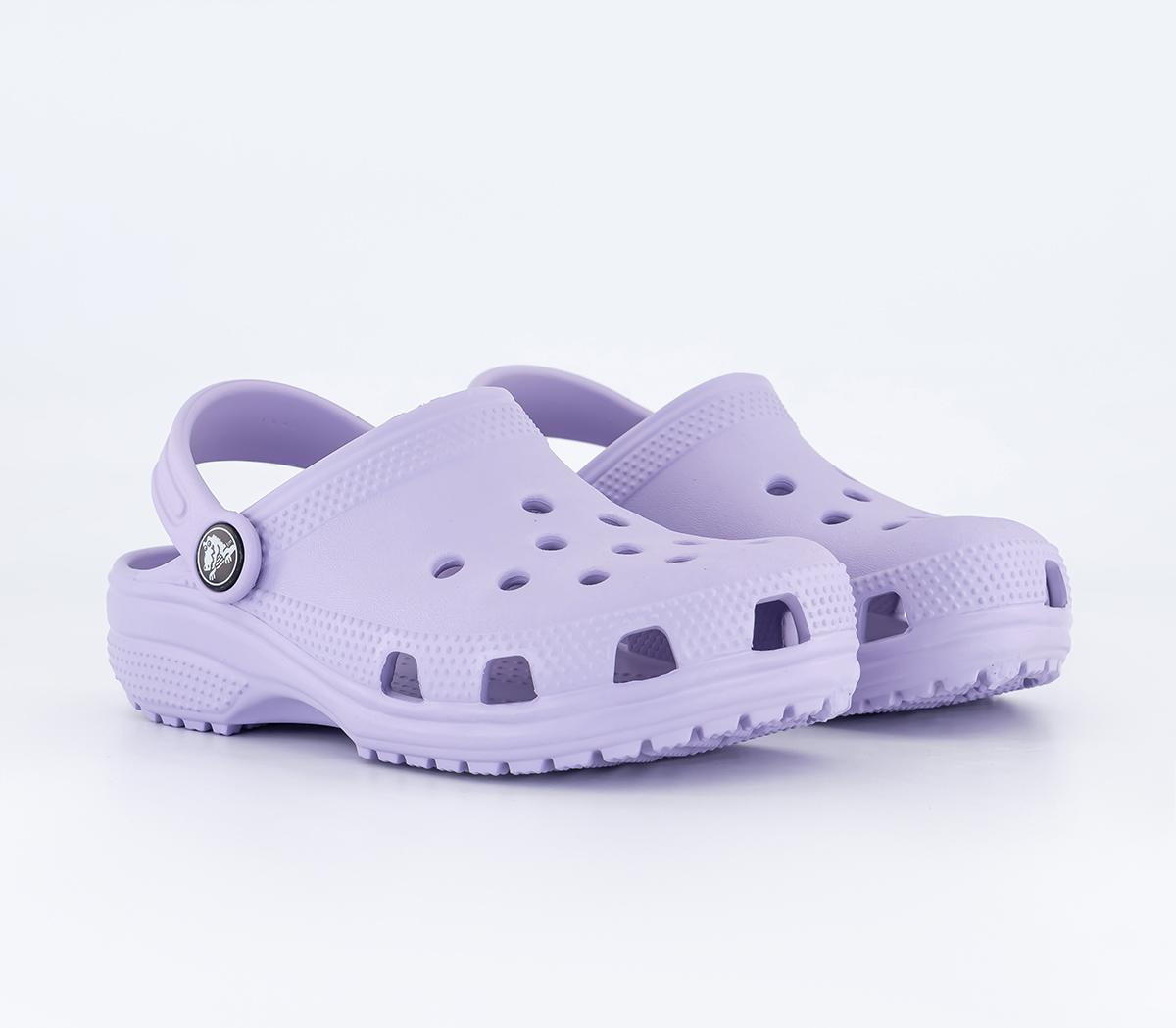 Crocs Classic Kids Clogs Lavender In Purple, 11 Youth