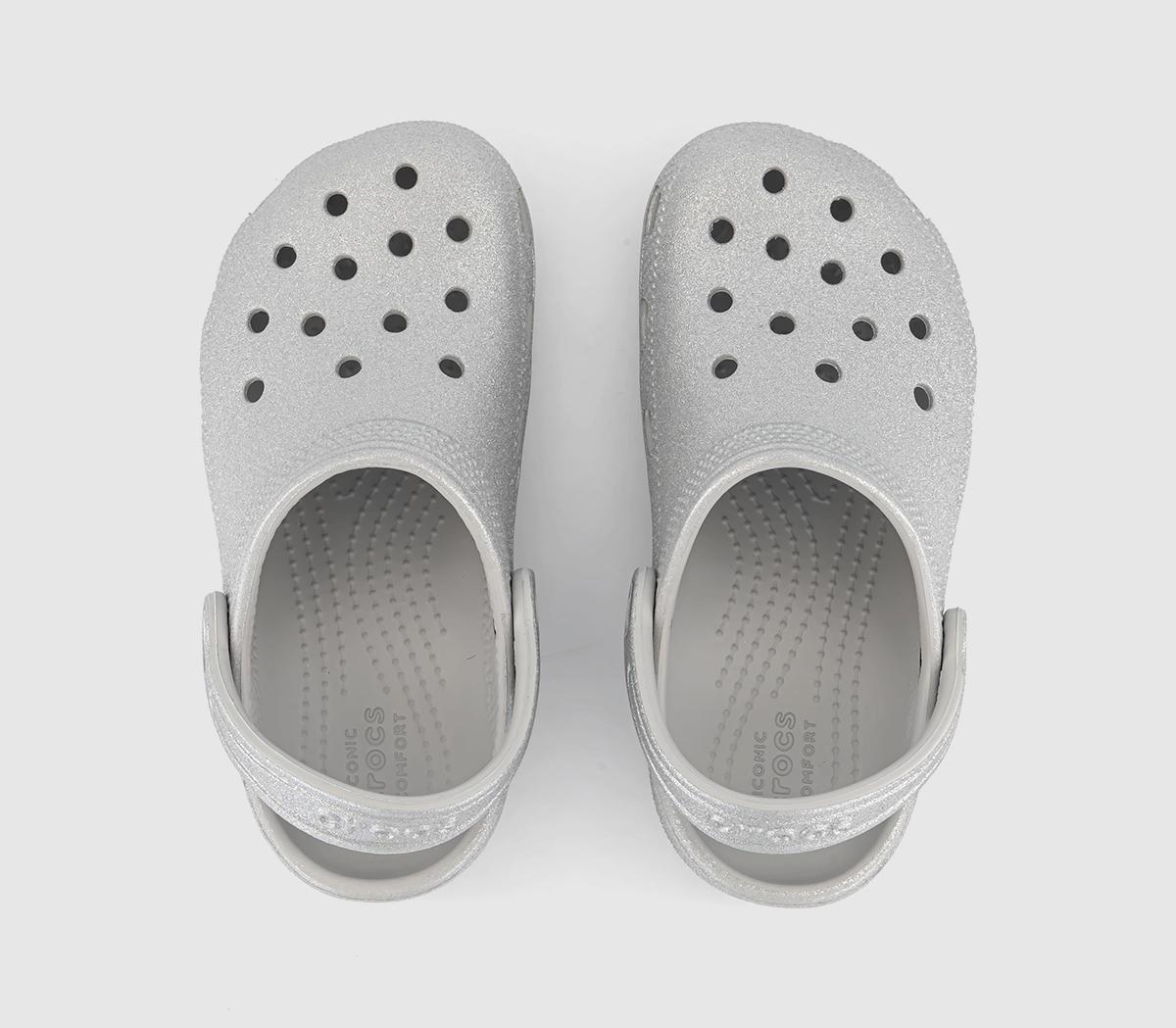 Crocs Classic Clogs Kids Crocs Classic Clogs Kids Silver Glitter