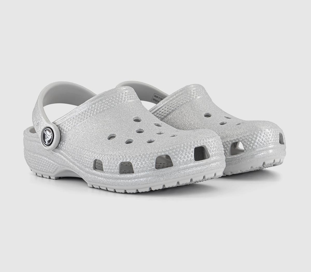 Crocs Classic Clogs Kids Crocs Classic Clogs Kids Silver Glitter