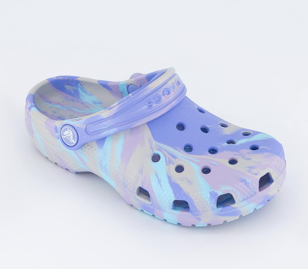Crocs Classic Kids Clogs Crocs Classic Kids Clogs Marbled Moon Jelly Multi