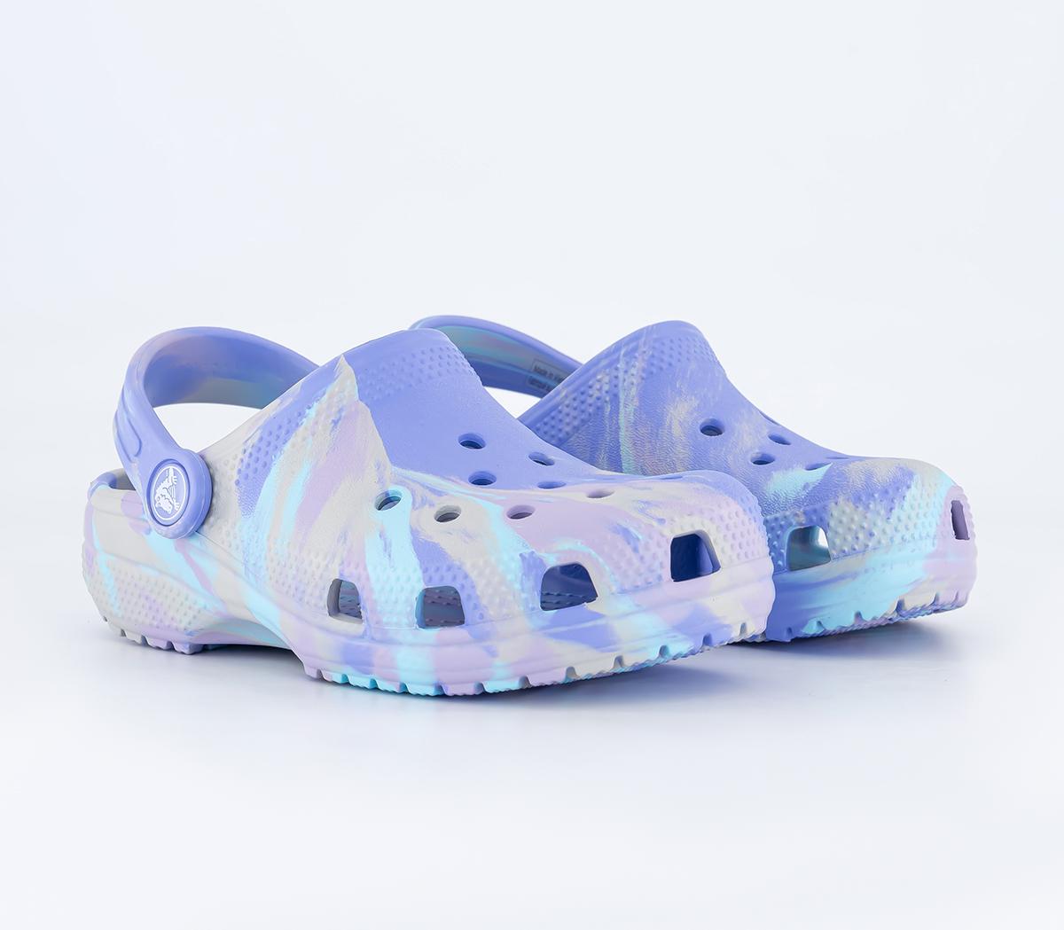 Crocs Classic Kids Clogs Crocs Classic Kids Clogs Marbled Moon Jelly Multi