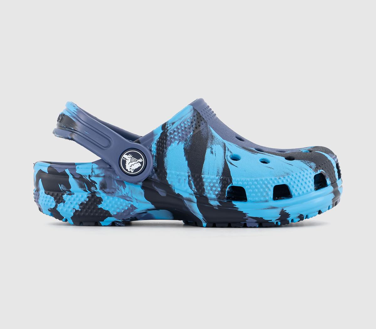 Kids Classic Clogs K Marbled Navy Multi