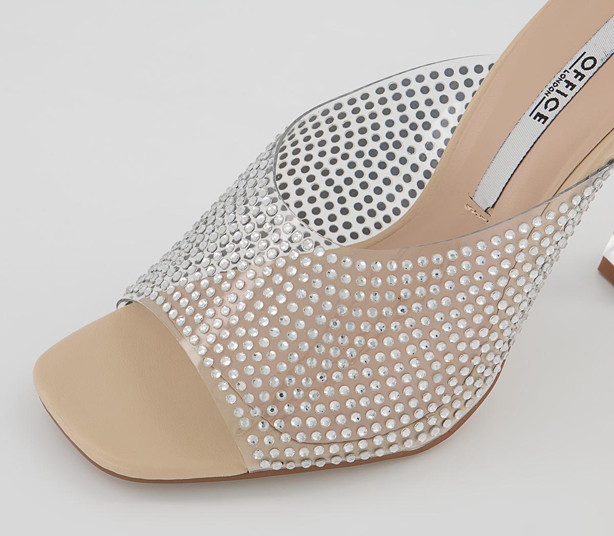 Office Haynes Perspex Embellished Mules Office Haynes Perspex Embellished Mules Nude
