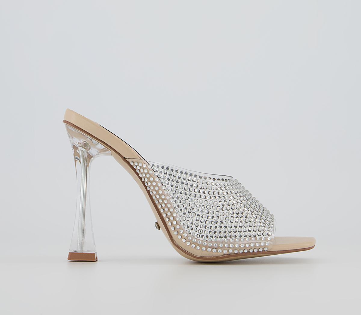 Office Haynes Perspex Embellished Mules Office Haynes Perspex Embellished Mules Nude