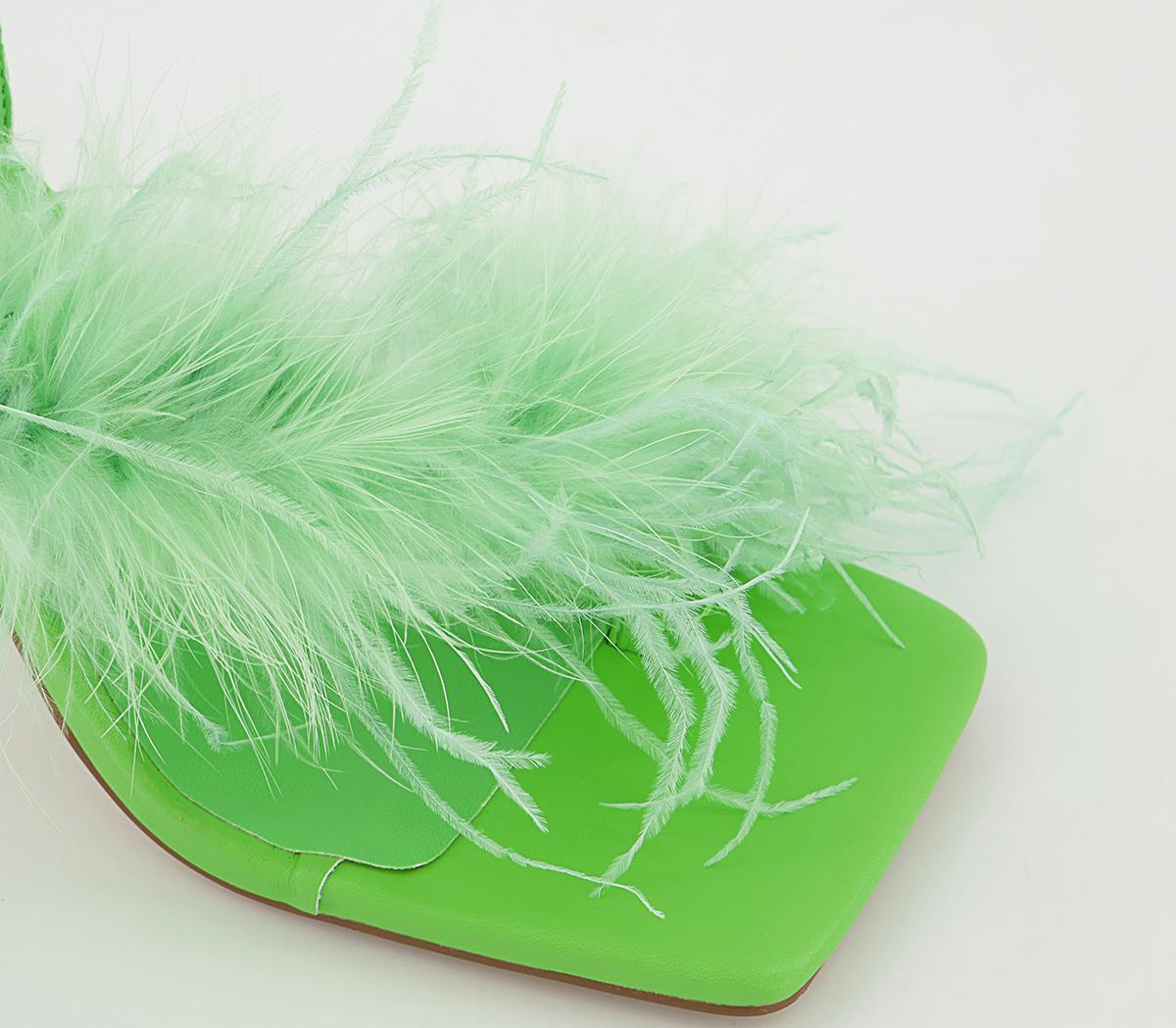 Office Mazing Feather Sandals Office Mazing Feather Sandals Green