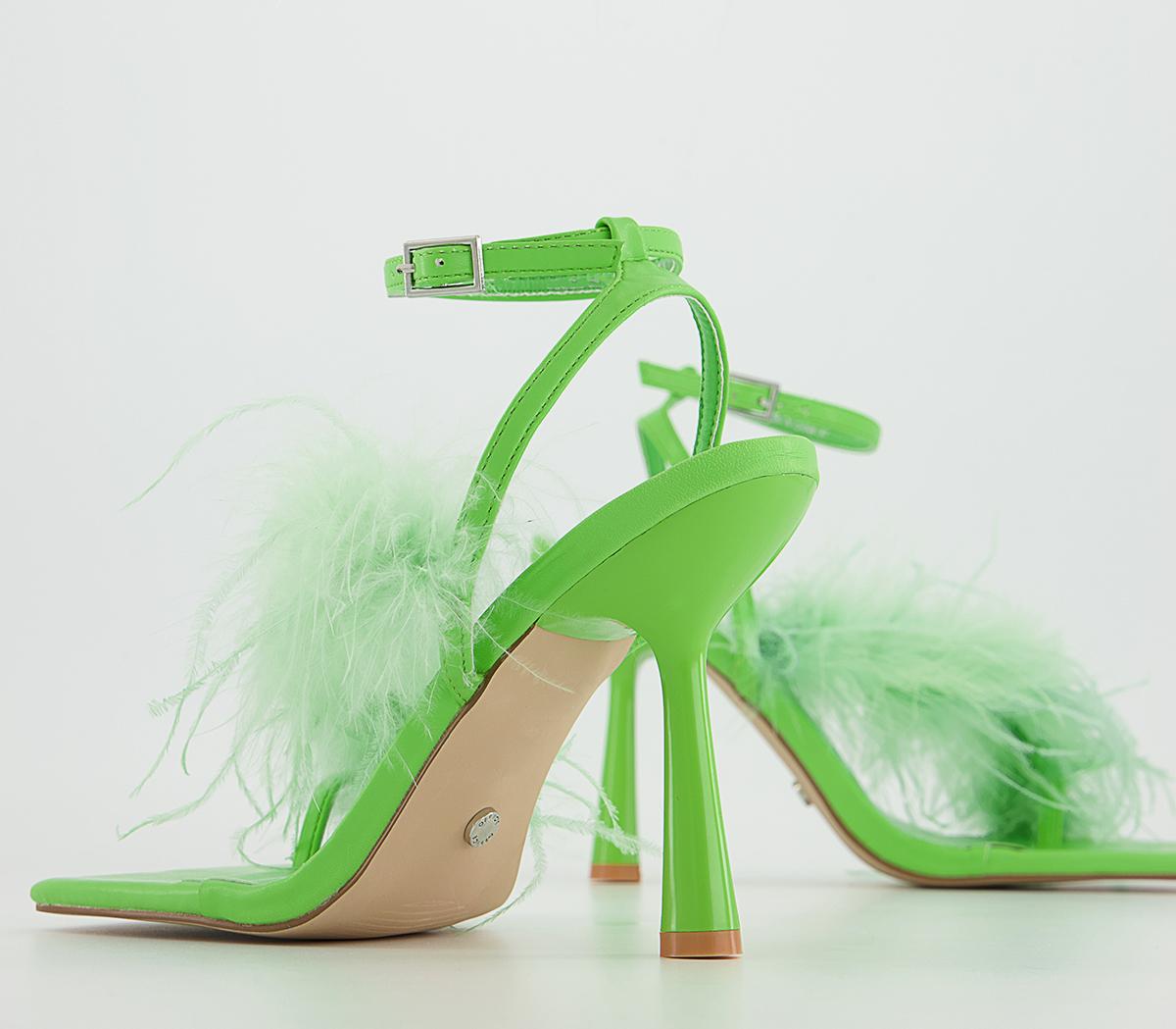 Office Mazing Feather Sandals Office Mazing Feather Sandals Green