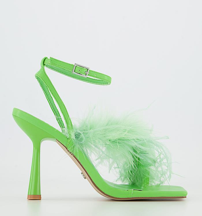 Office Mazing Feather Sandals Green