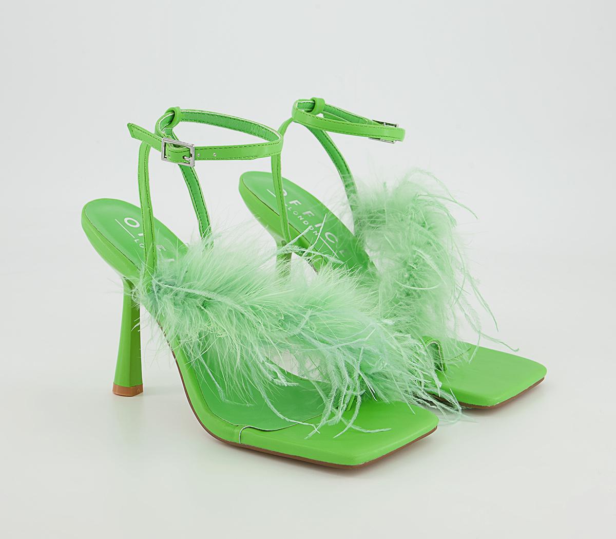 Office Mazing Feather Sandals Office Mazing Feather Sandals Green