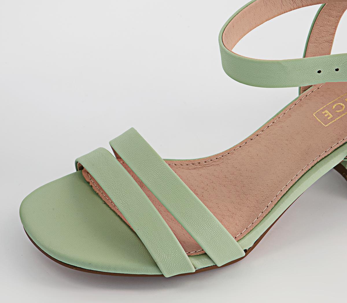Office Minute Two Part Low Block Heels Office Minute Two Part Low Block Heels Green
