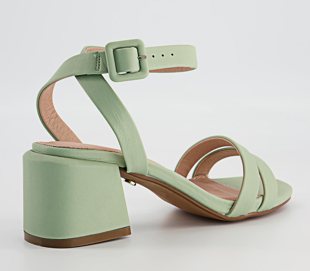 Office Minute Two Part Low Block Heels Office Minute Two Part Low Block Heels Green