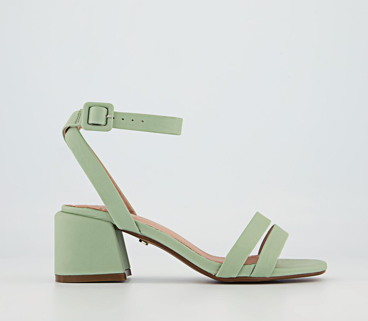 Office Minute Two Part Low Block Heels Office Minute Two Part Low Block Heels Green