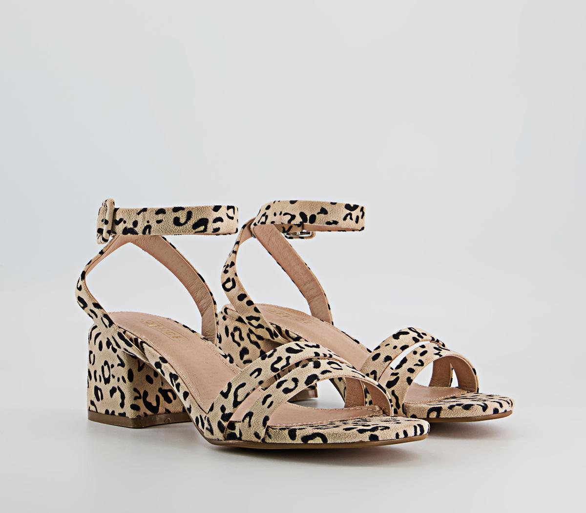 Office Minute Two Part Low Block Heels Office Minute Two Part Low Block Heels Leopard