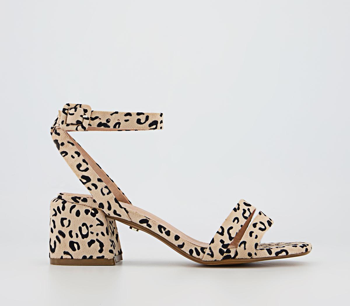 Office Minute Two Part Low Block Heels Office Minute Two Part Low Block Heels Leopard