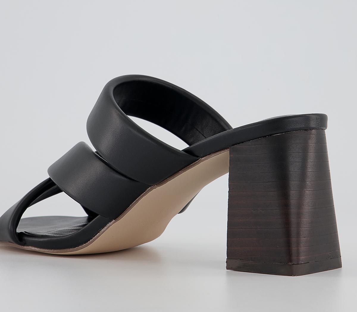 OFFICE Hailing Padded Strap Block Heels Black Heels