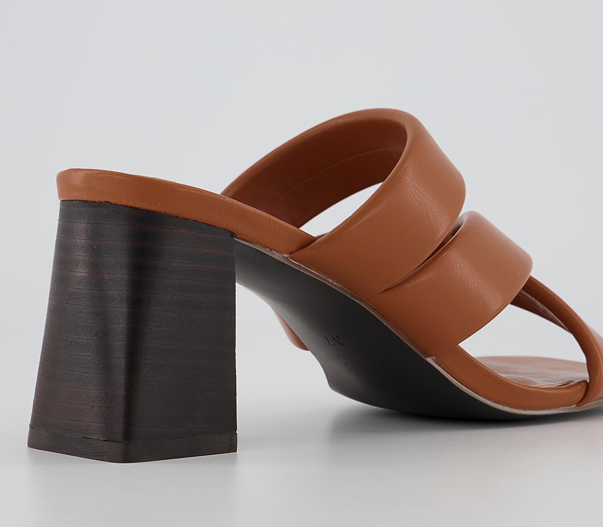 Office Hailing Padded Strap Block Heels Office Hailing Padded Strap Block Heels Tan