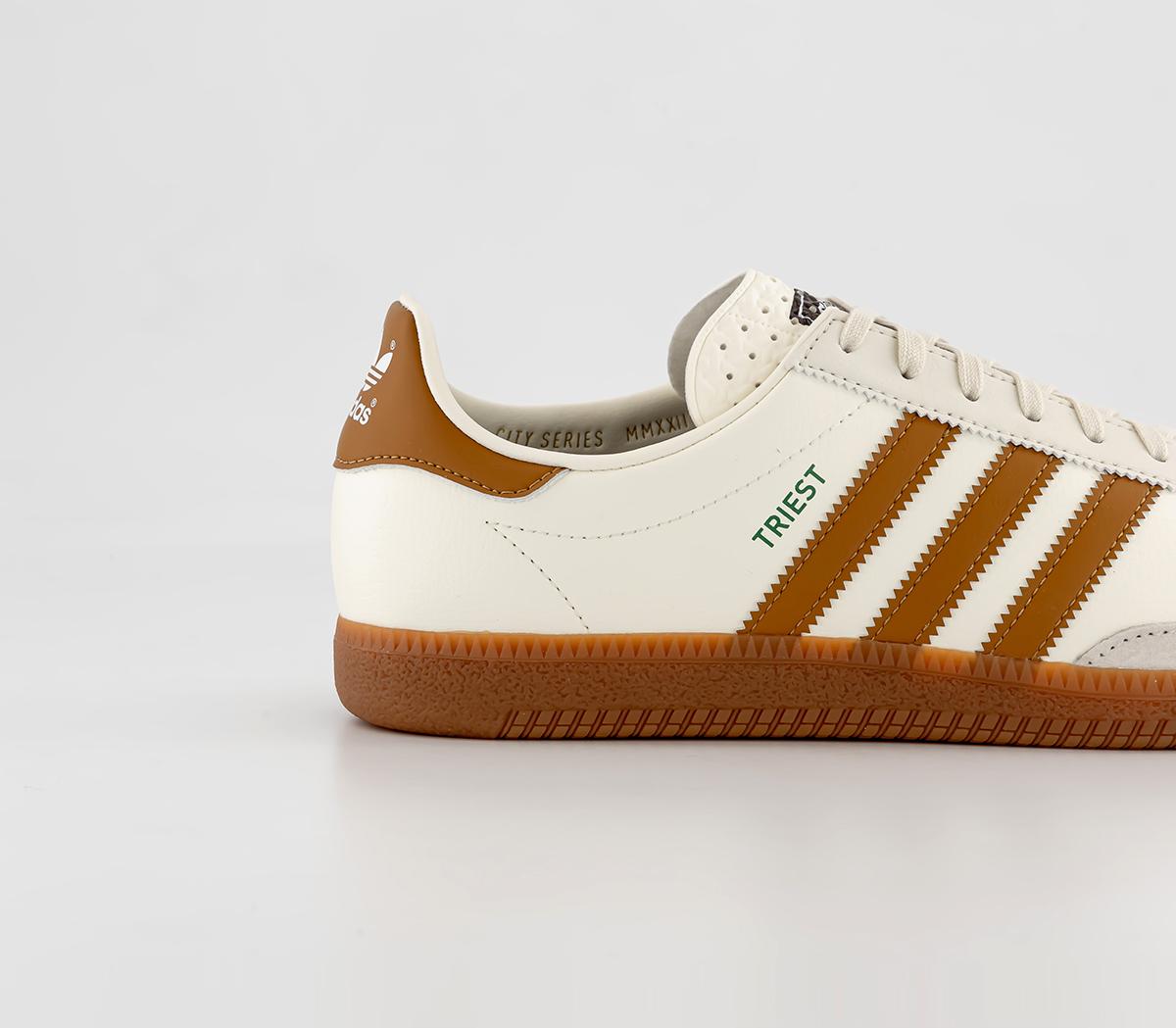 adidasTriest TrainersCream White Green