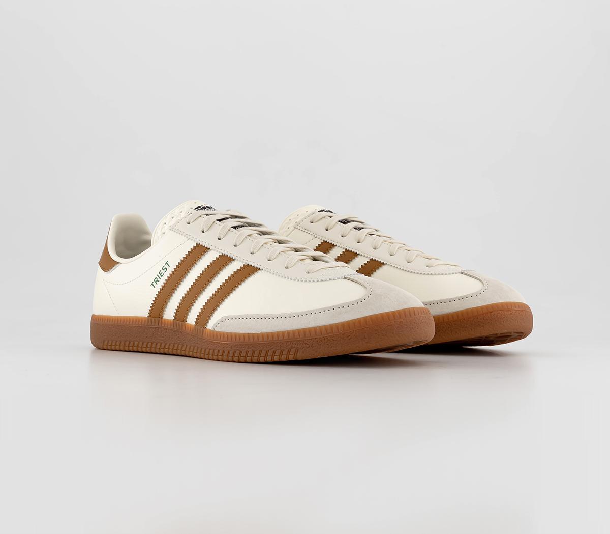 adidasTriest TrainersCream White Green