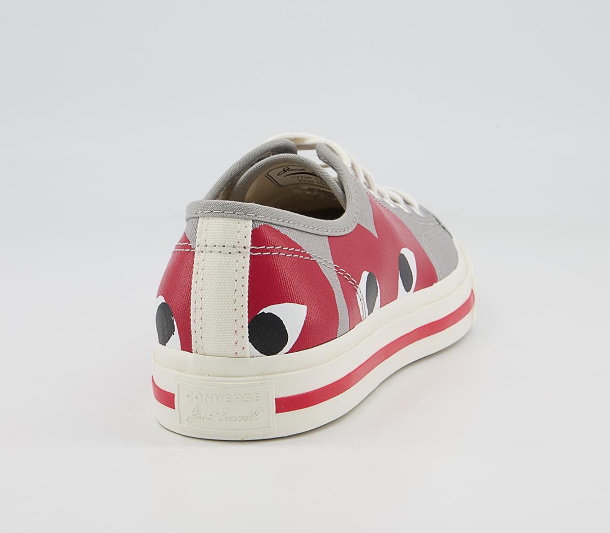 Comme Des Garcons Jack Purcell X Play Cdg Trainers Comme Des Garcons Jack Purcell X Play Cdg Trainers Grey Red