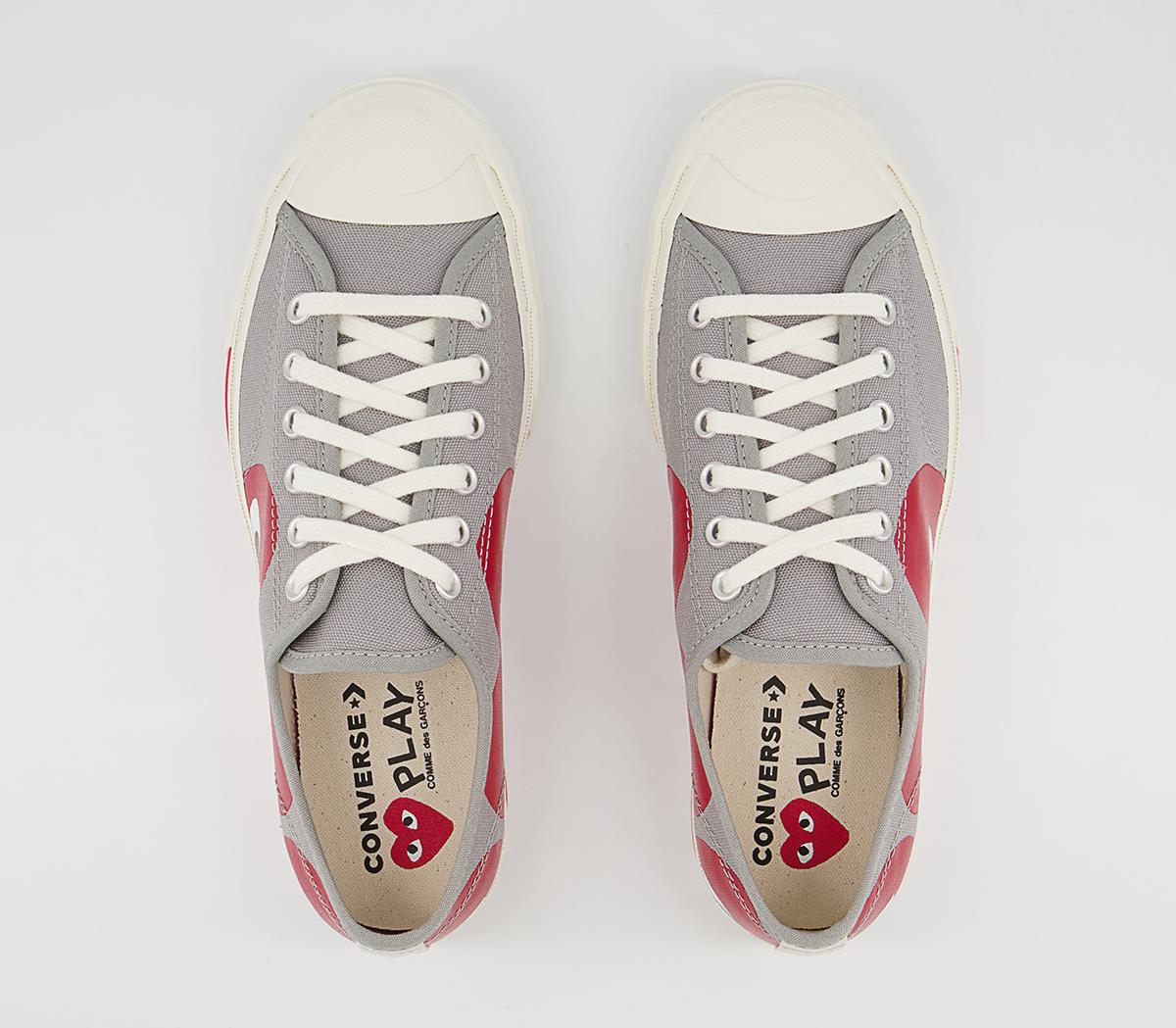 Comme Des Garcons Jack Purcell X Play Cdg Trainers Comme Des Garcons Jack Purcell X Play Cdg Trainers Grey Red