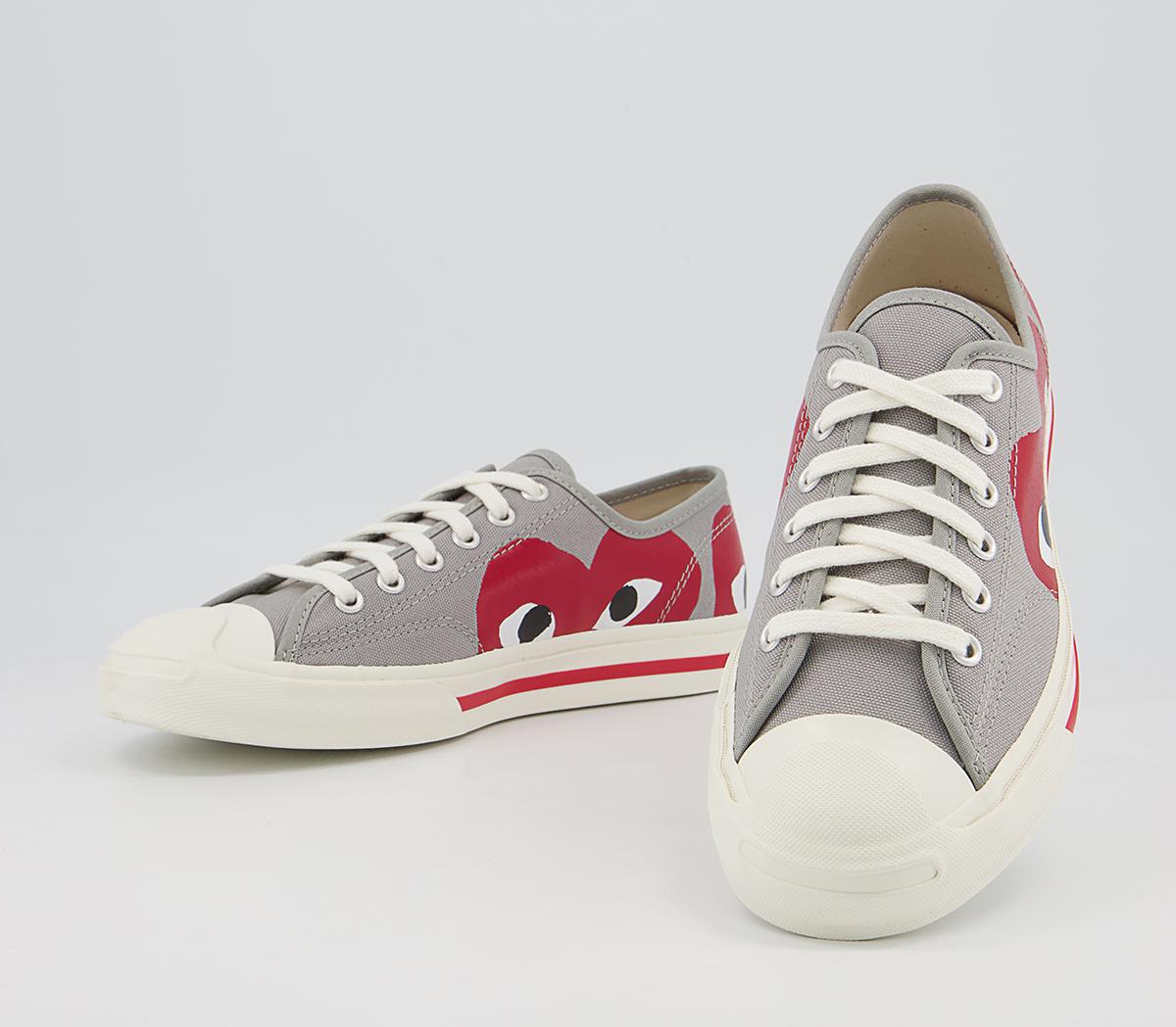 Comme Des Garcons Jack Purcell X Play Cdg Trainers Comme Des Garcons Jack Purcell X Play Cdg Trainers Grey Red