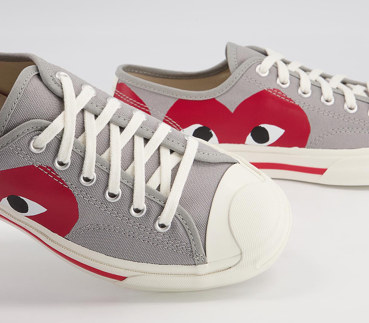 Comme Des Garcons Jack Purcell X Play Cdg Trainers Comme Des Garcons Jack Purcell X Play Cdg Trainers Grey Red