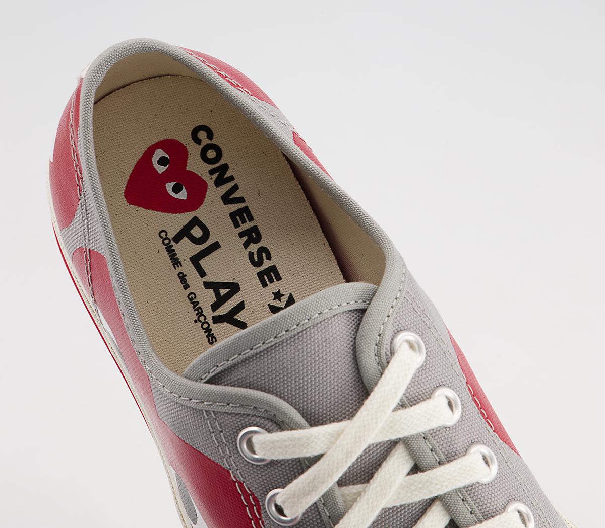 Comme Des Garcons Jack Purcell X Play Cdg Trainers Comme Des Garcons Jack Purcell X Play Cdg Trainers Grey Red