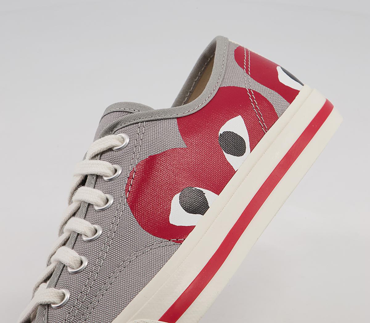 Comme Des Garcons Jack Purcell X Play Cdg Trainers Comme Des Garcons Jack Purcell X Play Cdg Trainers Grey Red