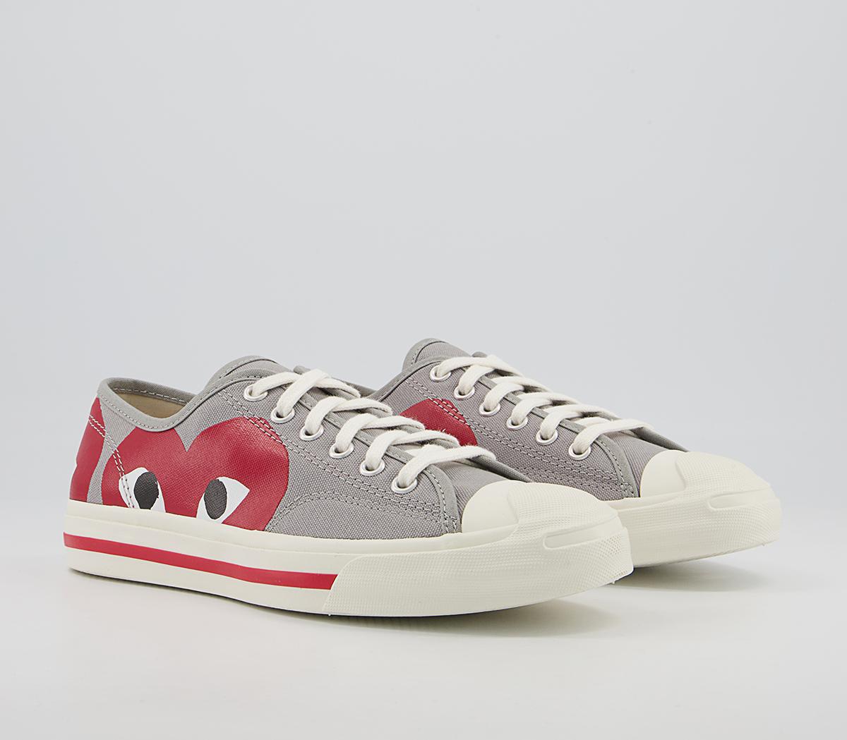 Comme Des Garcons Jack Purcell X Play Cdg Trainers Comme Des Garcons Jack Purcell X Play Cdg Trainers Grey Red