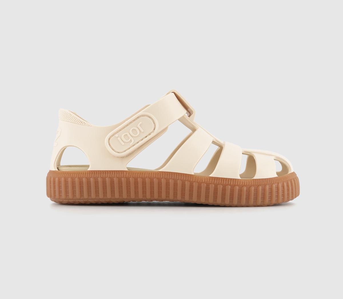 Igor Kids Nico Sandals Carmelo Marfil Natural, 10 youth