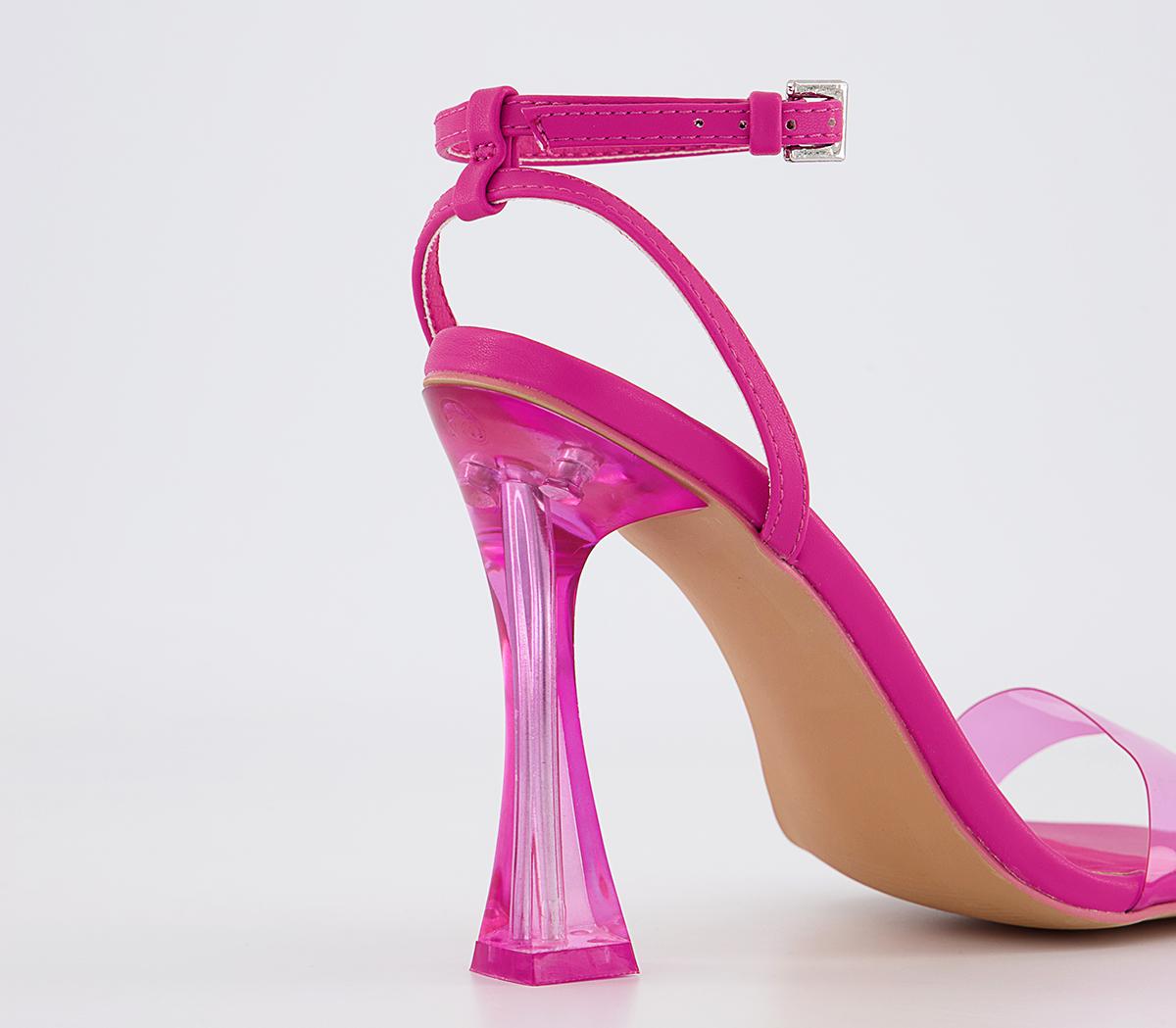 OFFICE Hurry Perpsex Sandals Pink - Heels