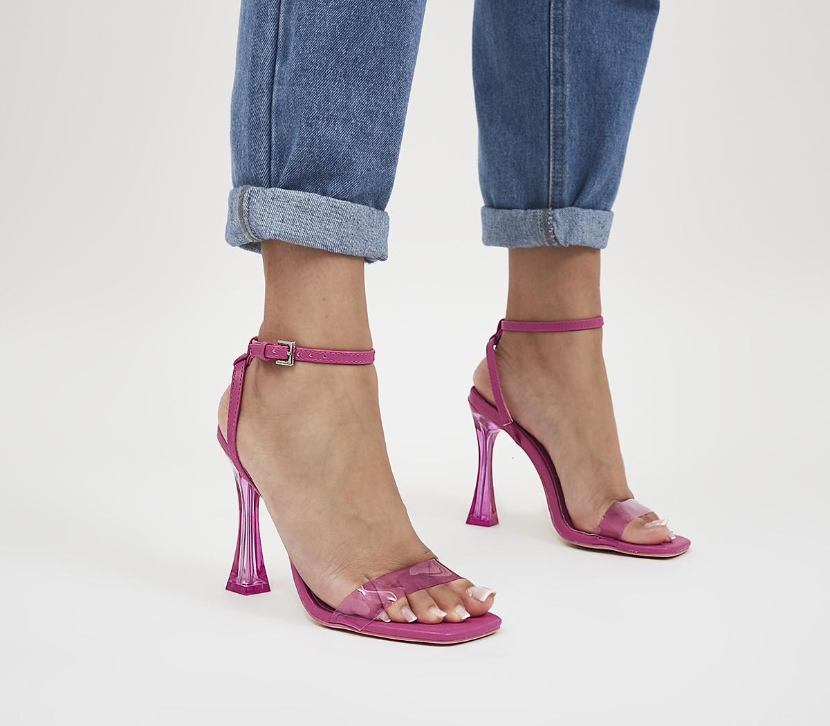 Buy Pink Signature Leather Corsage Point Toe Heeled Shoes from Next USA