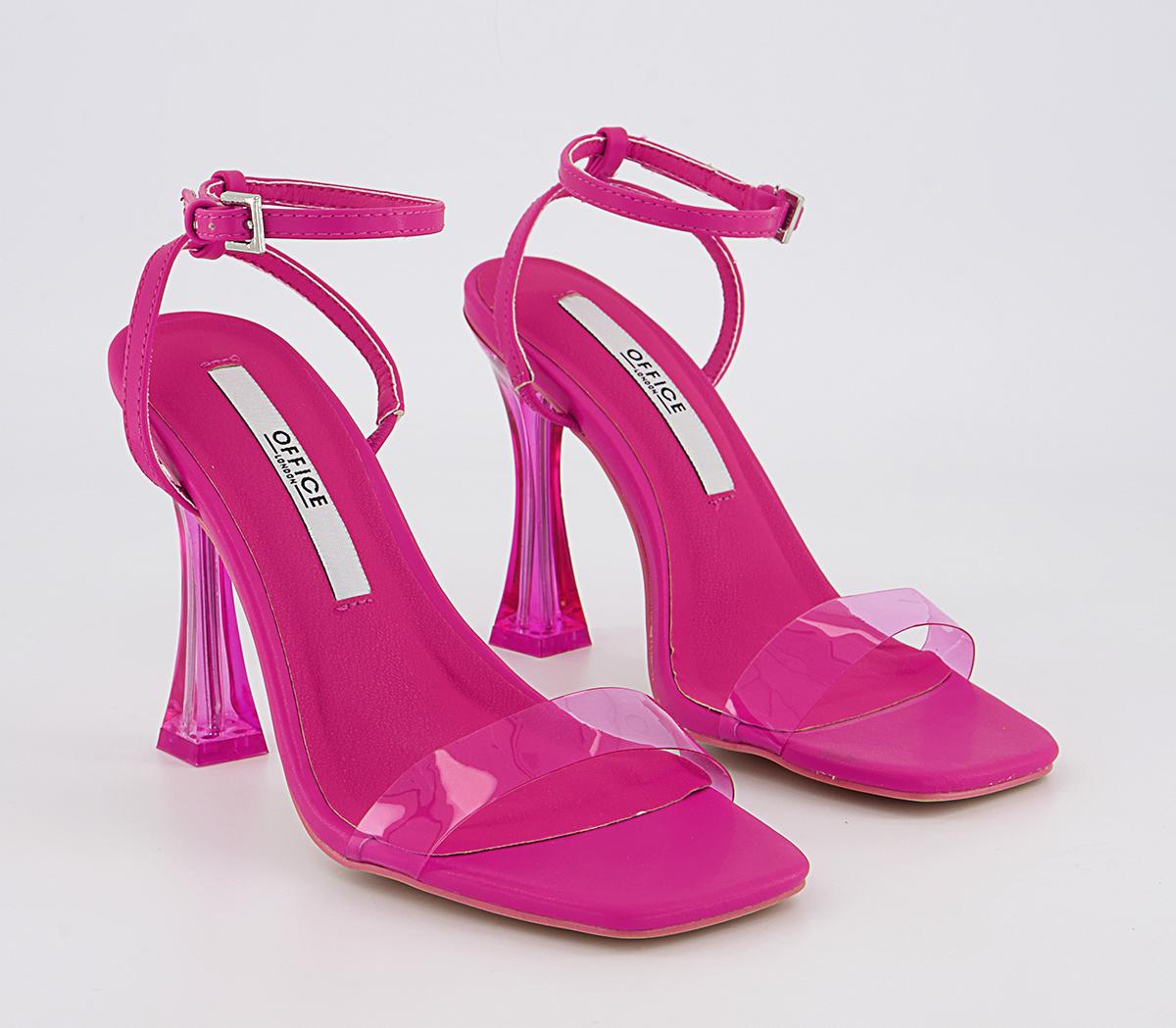 OFFICE Hurry Perpsex Sandals Pink - Heels