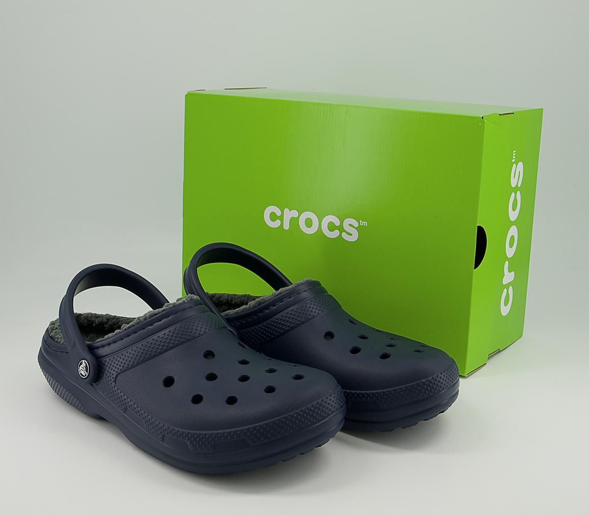 Crocs Classic Lined Clogs M Crocs Classic Lined Clogs M Navy Charcoal