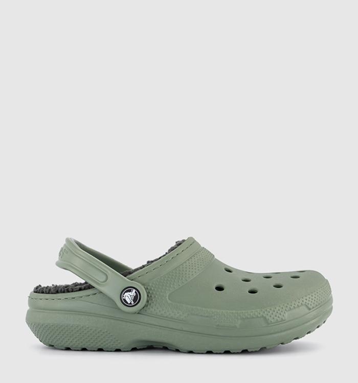 Crocs Classic Lined Clogs Moss