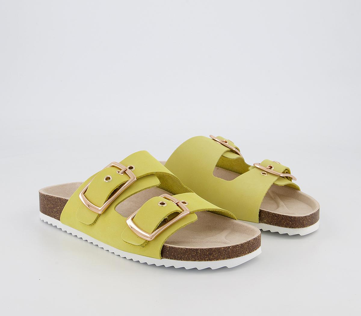 OFFICESayit Double Buckle Cork Footbeds OFFICESayit Double Buckle Cork FootbedsLemon Nubuck