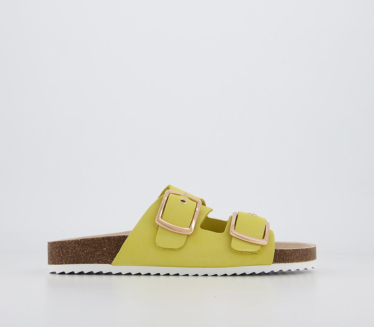 OFFICESayit Double Buckle Cork Footbeds OFFICESayit Double Buckle Cork FootbedsLemon Nubuck