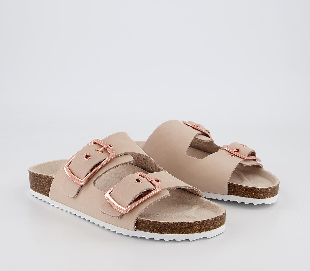 OFFICESay it Double Buckle Cork FootbedsBeige Nubuck