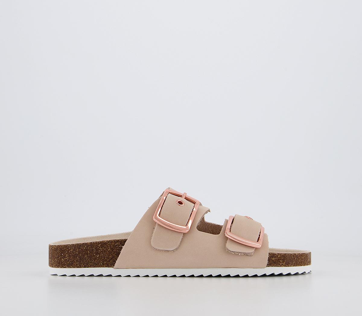 OFFICESay it Double Buckle Cork FootbedsBeige Nubuck