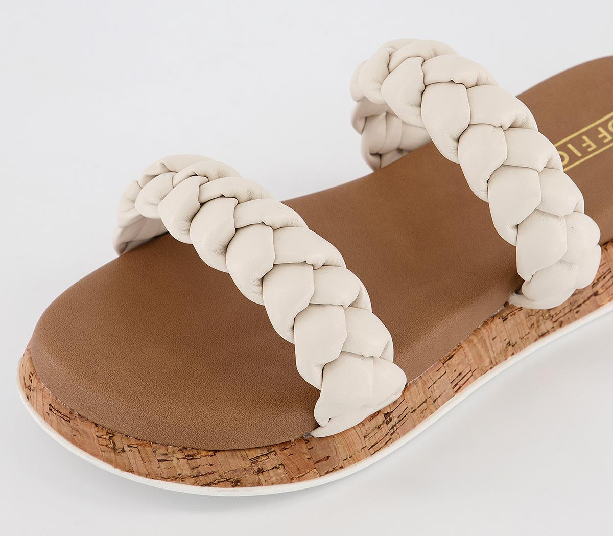 OFFICESilence Plaited Cork SandalsOff White
