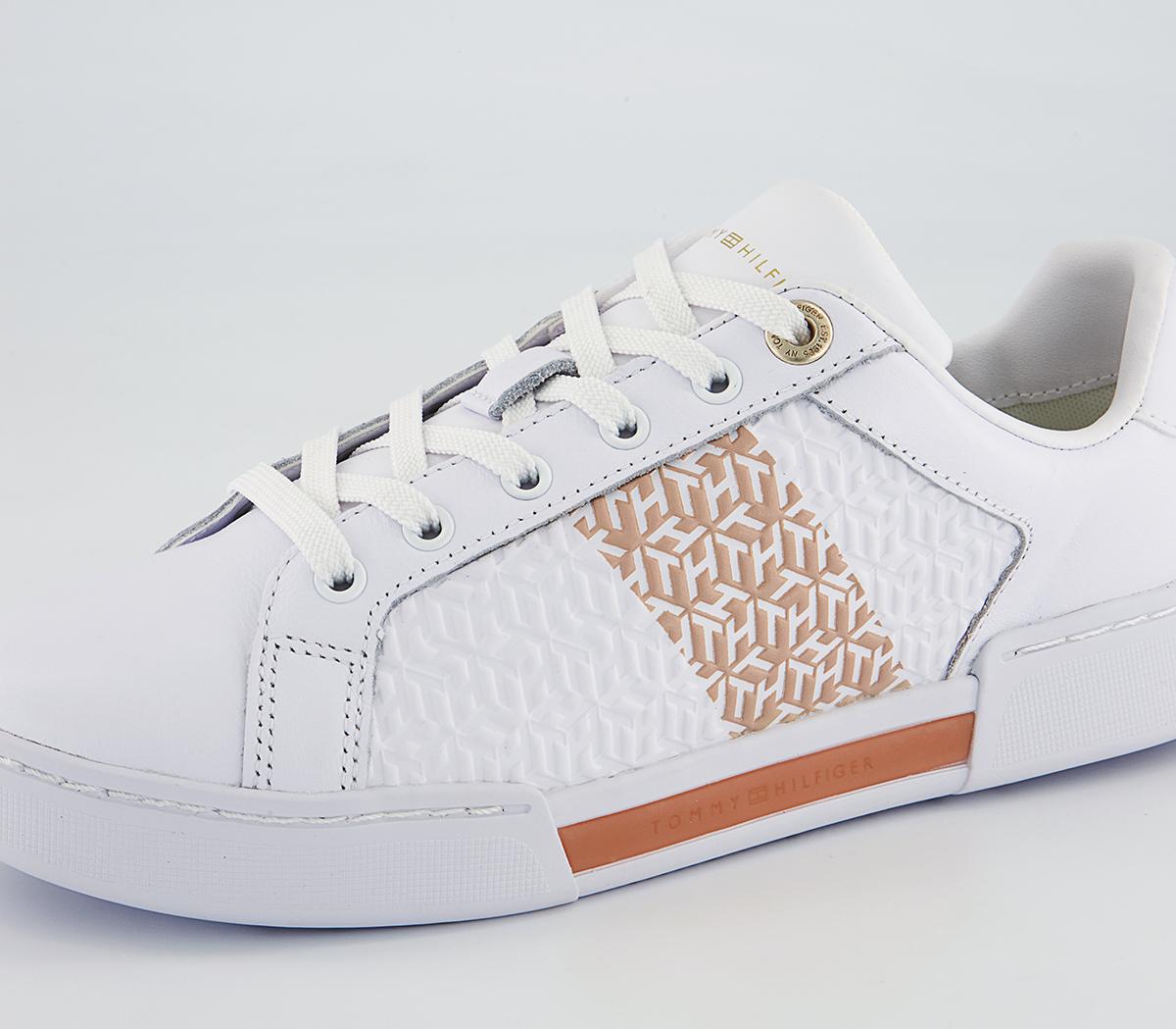 Tommy Hilfiger Monogram Sneakers Tommy Hilfiger Monogram Sneakers White Metallic Gold
