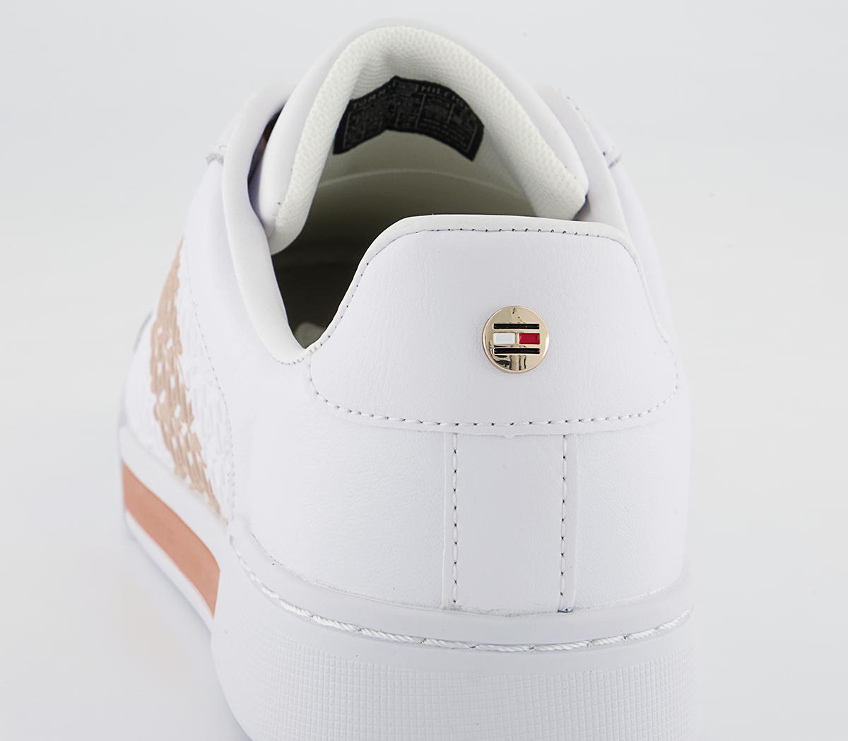 Tommy Hilfiger Monogram Sneakers Tommy Hilfiger Monogram Sneakers White Metallic Gold