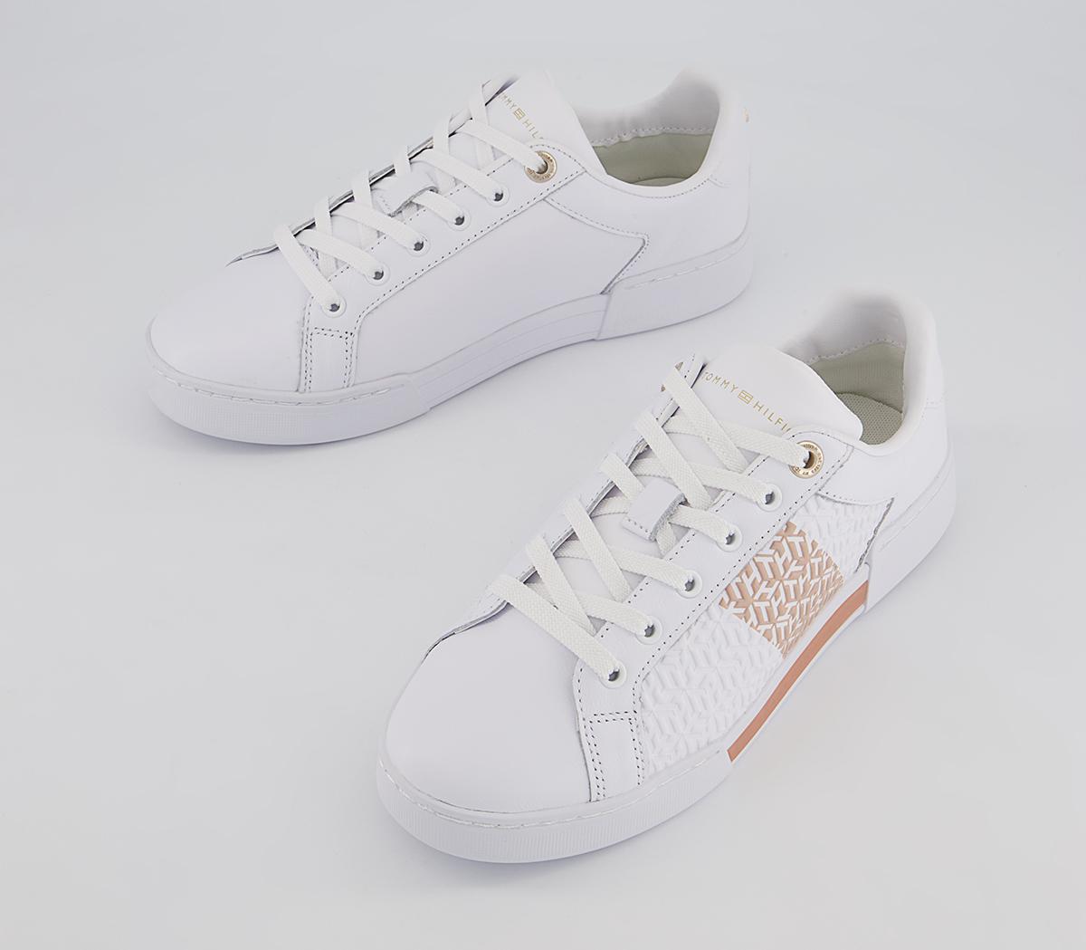Tommy Hilfiger Monogram Sneakers Tommy Hilfiger Monogram Sneakers White Metallic Gold