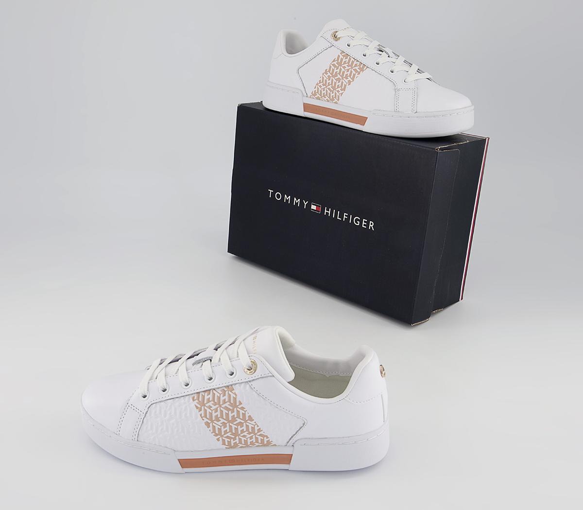 Tommy Hilfiger Monogram Sneakers Tommy Hilfiger Monogram Sneakers White Metallic Gold
