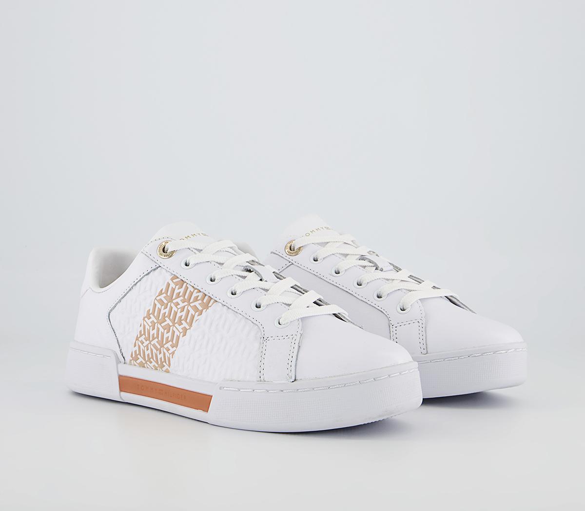 Tommy Hilfiger Monogram Sneakers Tommy Hilfiger Monogram Sneakers White Metallic Gold