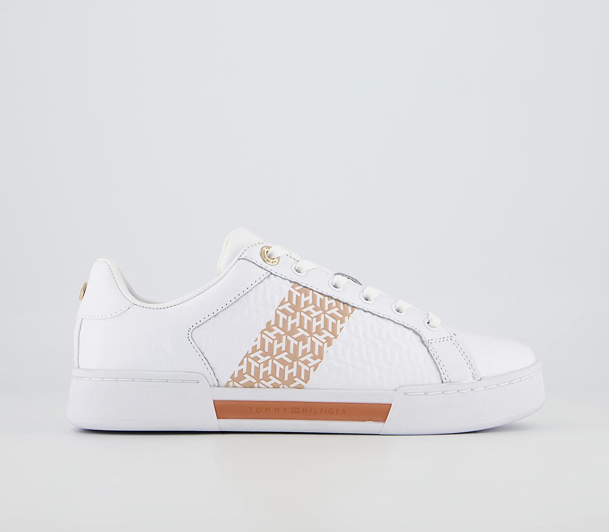Tommy Hilfiger Monogram Sneakers Tommy Hilfiger Monogram Sneakers White Metallic Gold