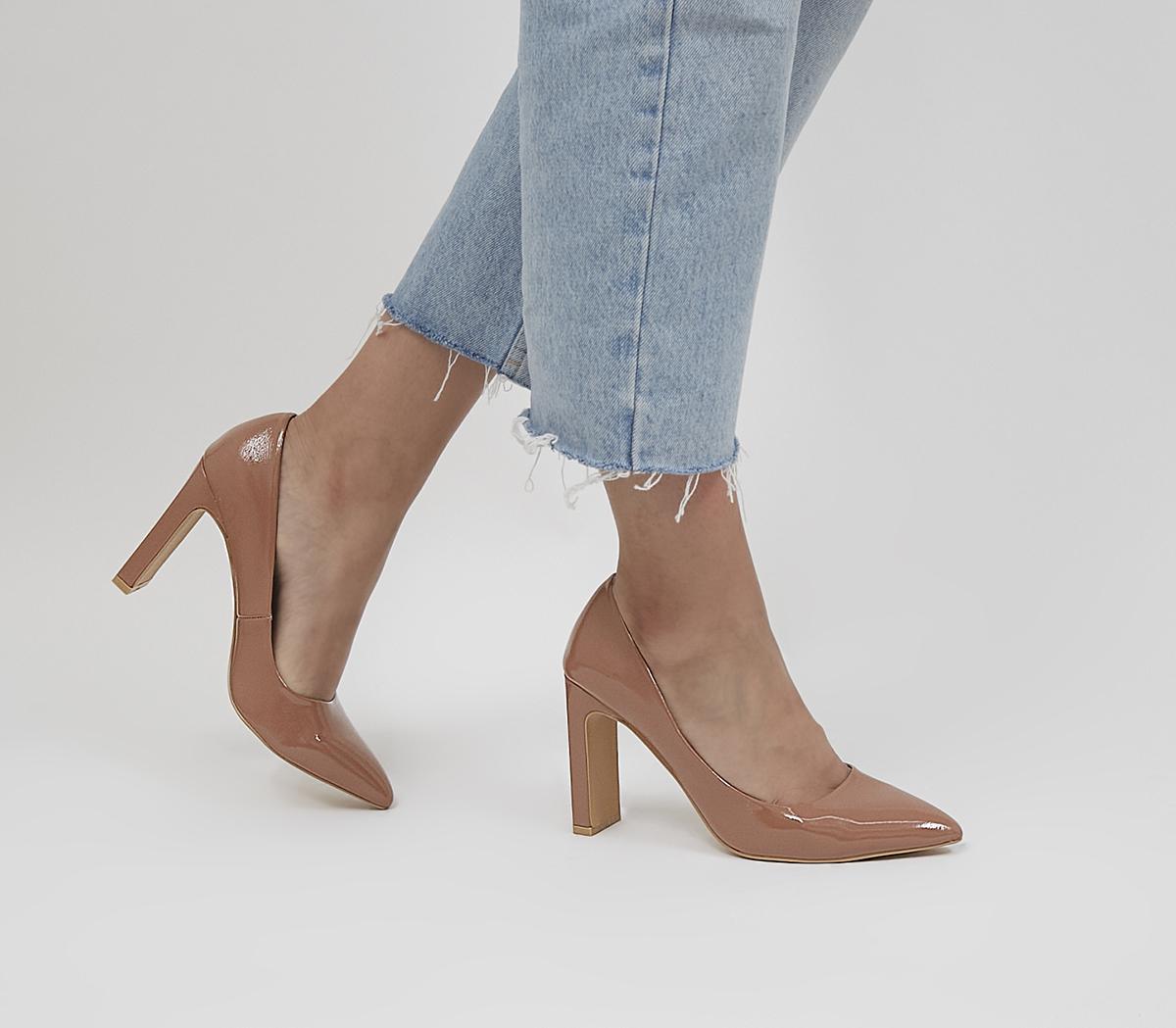 OFFICEHelney Slim Block Heels Beige