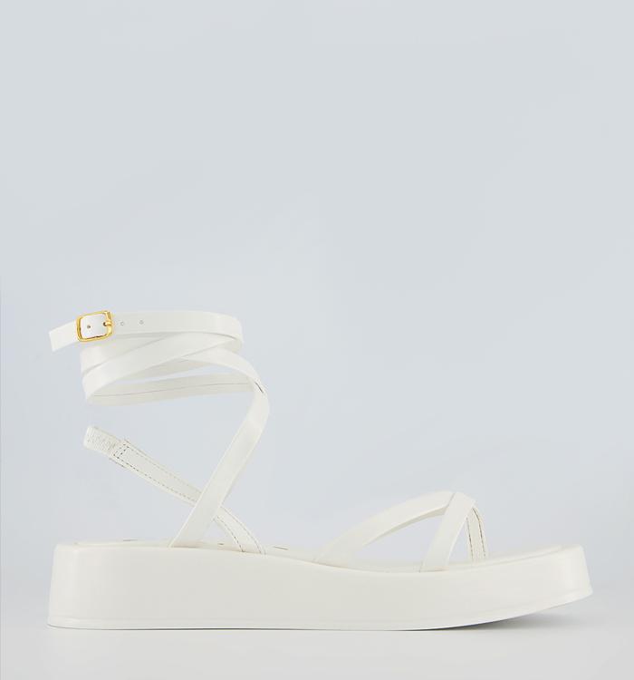 white strappy sandals platform